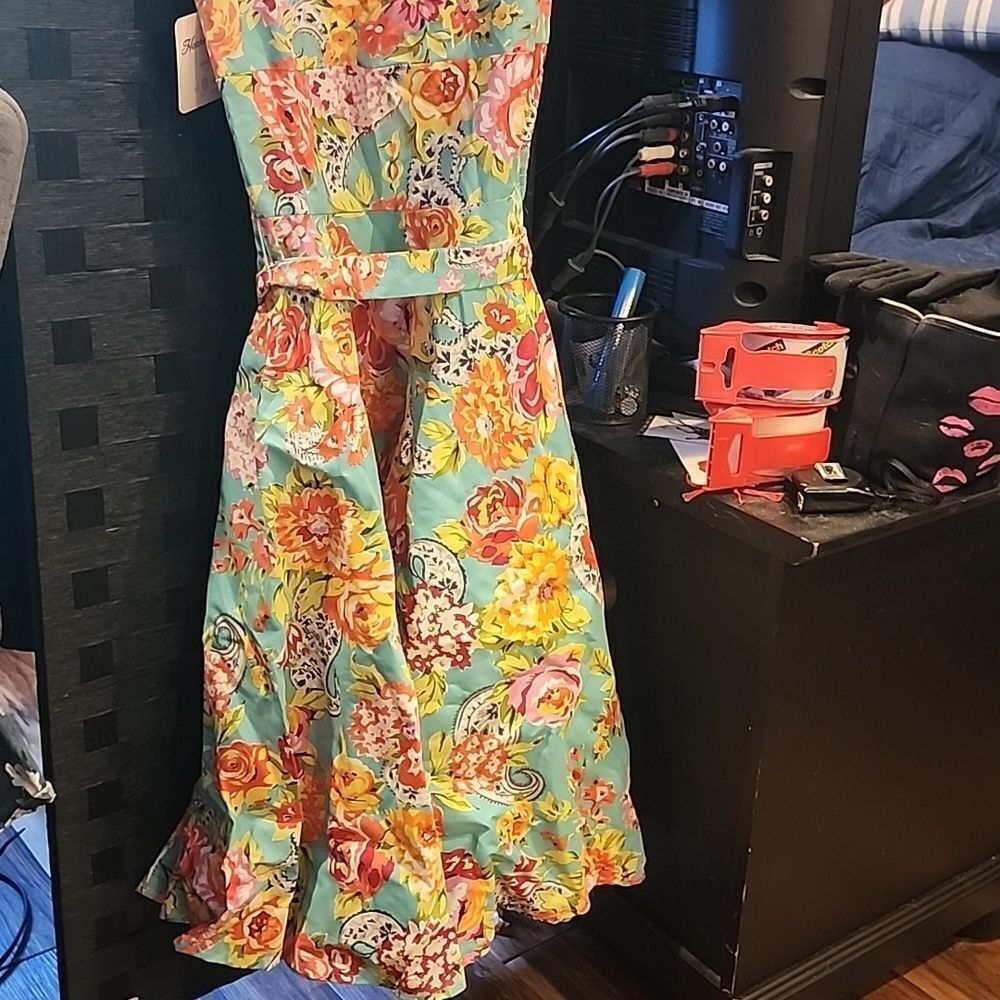 Heart Of Haute Floral Sleeveless Dress - Multicolor Size S - Picture 6 of 6